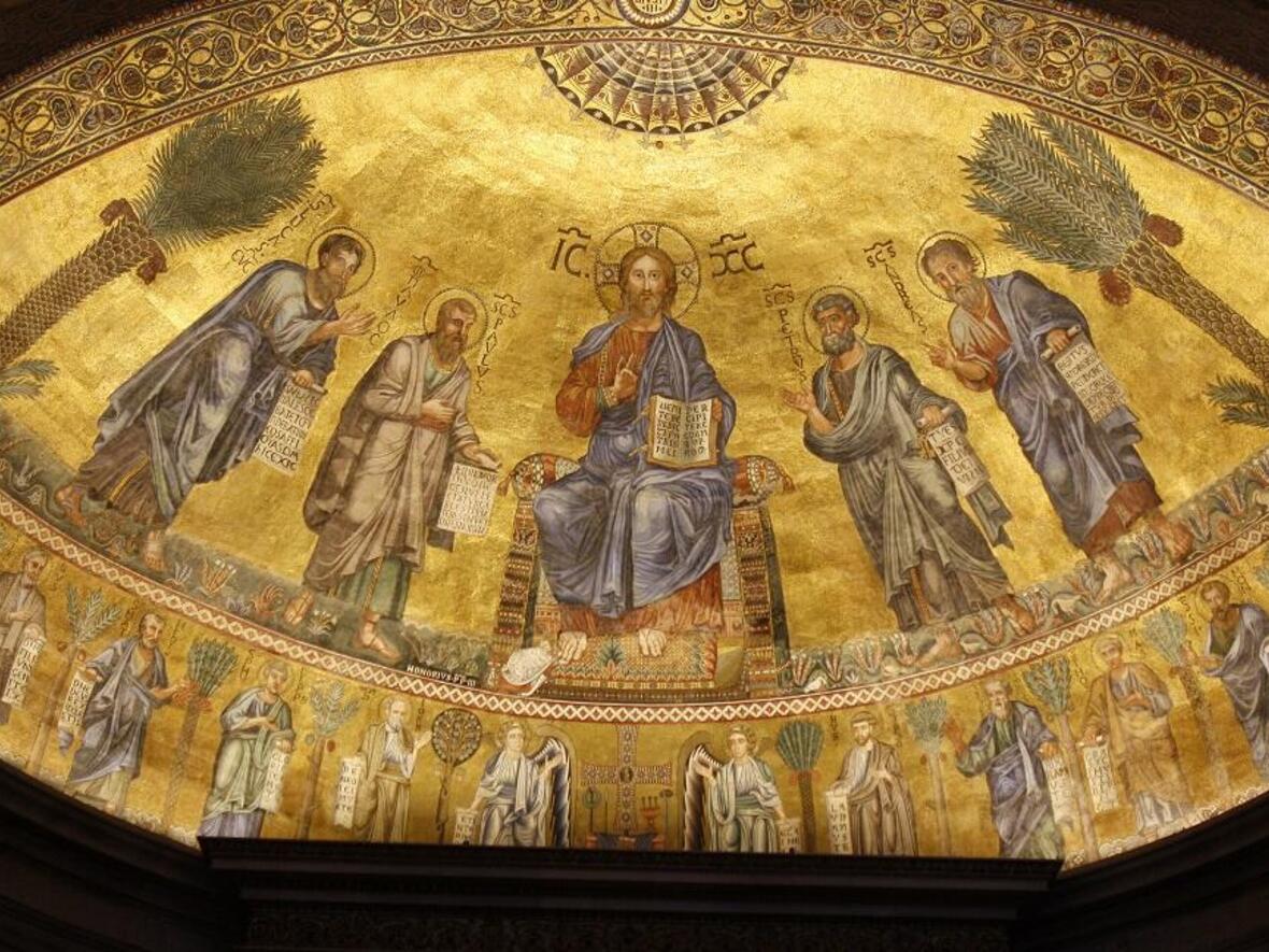 Apsismosaik Sankt Paul vor den Mauern in Rom (Foto: Dr. Peter C. Düren) 