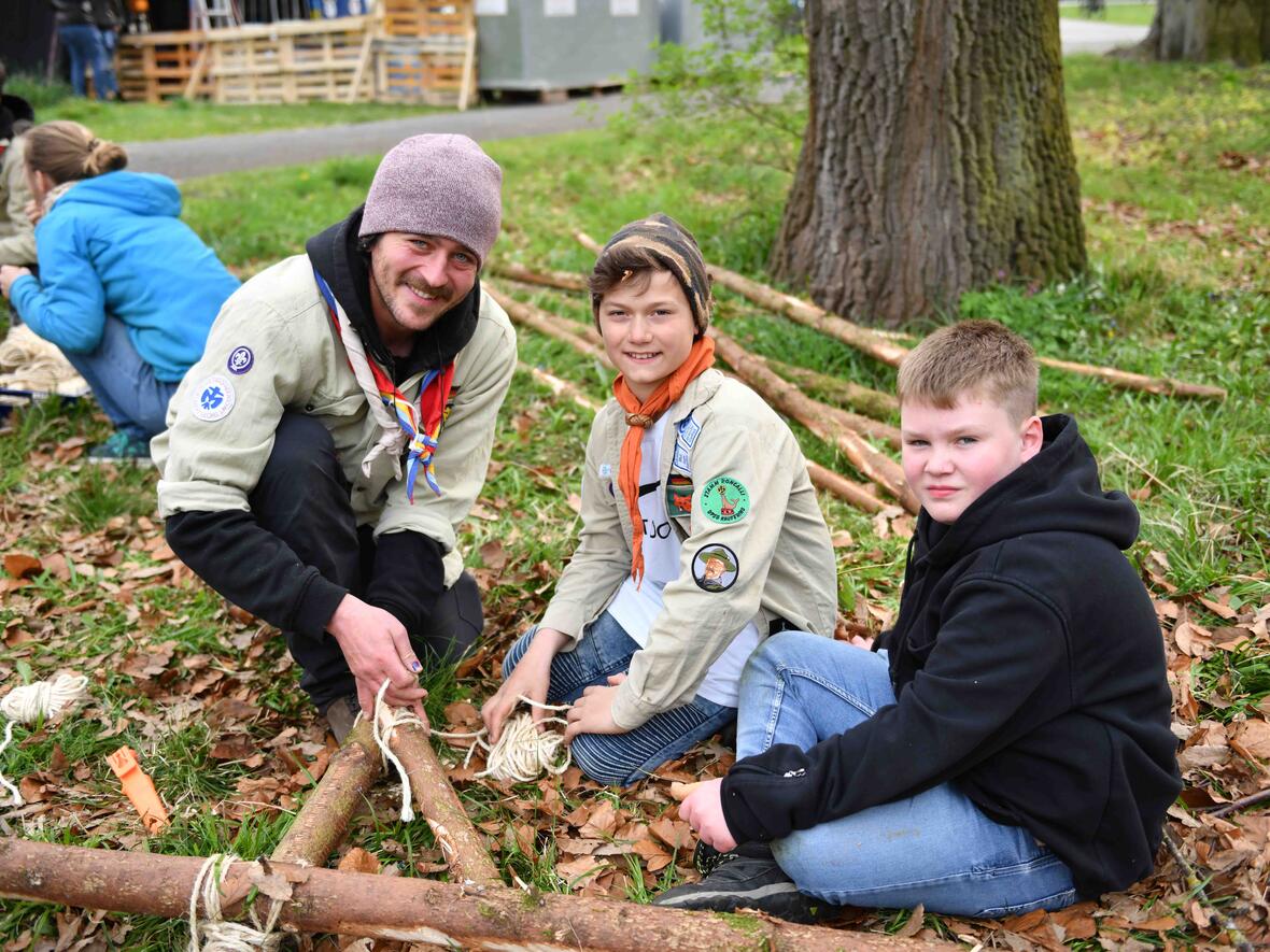 Mit einem bunten Lebens- und Glaubensfest inmitten der Natur blickte der Pfadfinderverband im Bistum Augsburg (DPSG) auf sein 90-jähriges Bestehen zurück. (Fotos: Maria Steber / pba) 