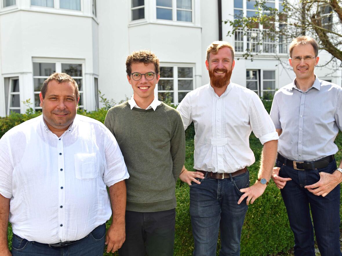Pastoralkurs 2022 (v.l.) Wolfgang Ehrle, Sebastian Fuchs, Johannes Höfle, Richard Reißner, es fehlt Wolfgang Schantin.