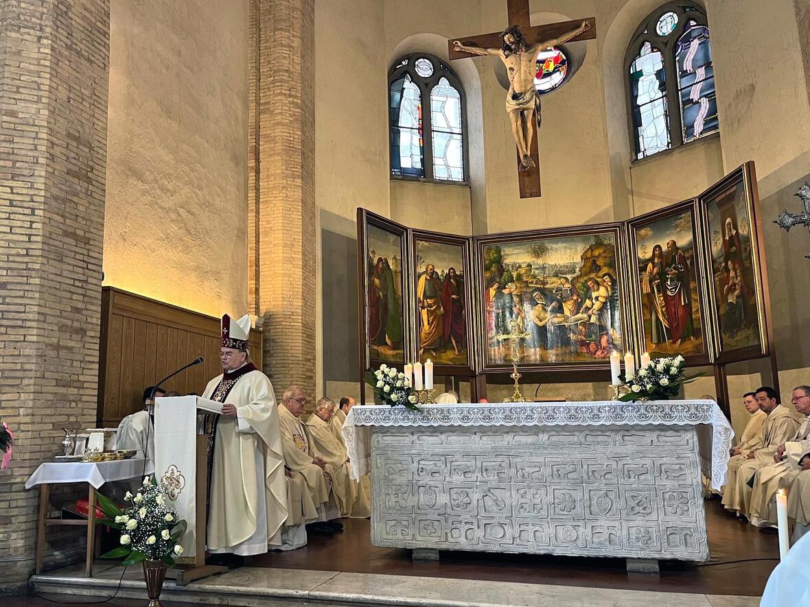 Bischof Bertram predigte anlässlich des Hochfestes Maria Immaculata und des Abschieds von Rektor Fischer. (Fotos: Deutsche Bischofskonferenz / Matthias Kopp)
