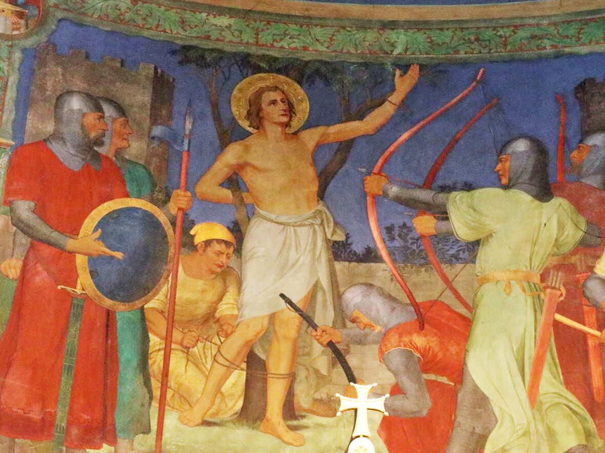 Fresko in der St. Sebastianskirche in Augsburg (Foto: Dr. Peter C. Düren)