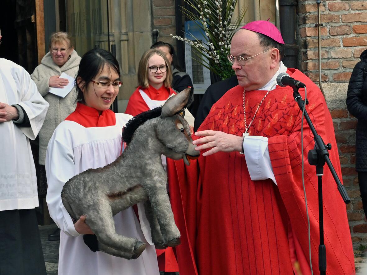 Palmsonntagsgottesdienst im Augsburger Dom. (Fotos: Leander Stork / pba)