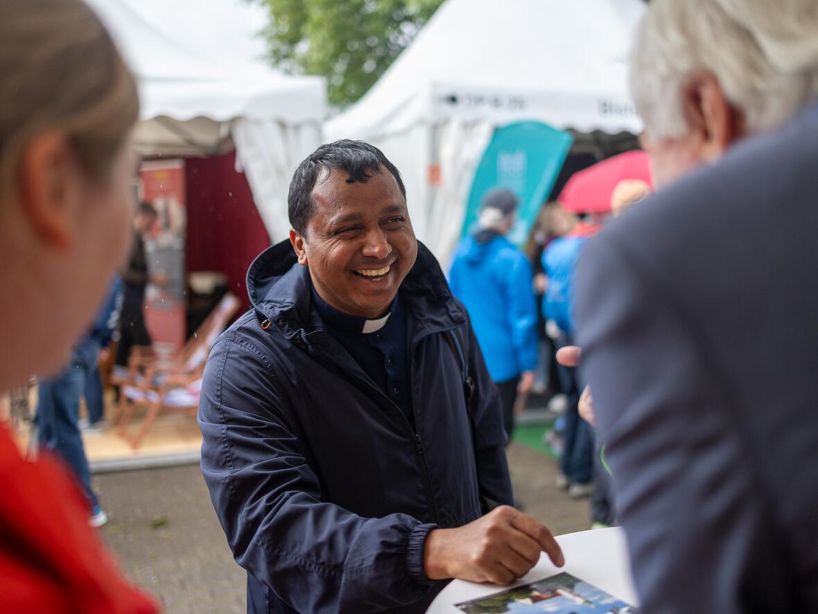 Gute Stimmung beim 103. Deutschen Katholikentag in Erfurt (Fotos: Julian Schmidt / pba)